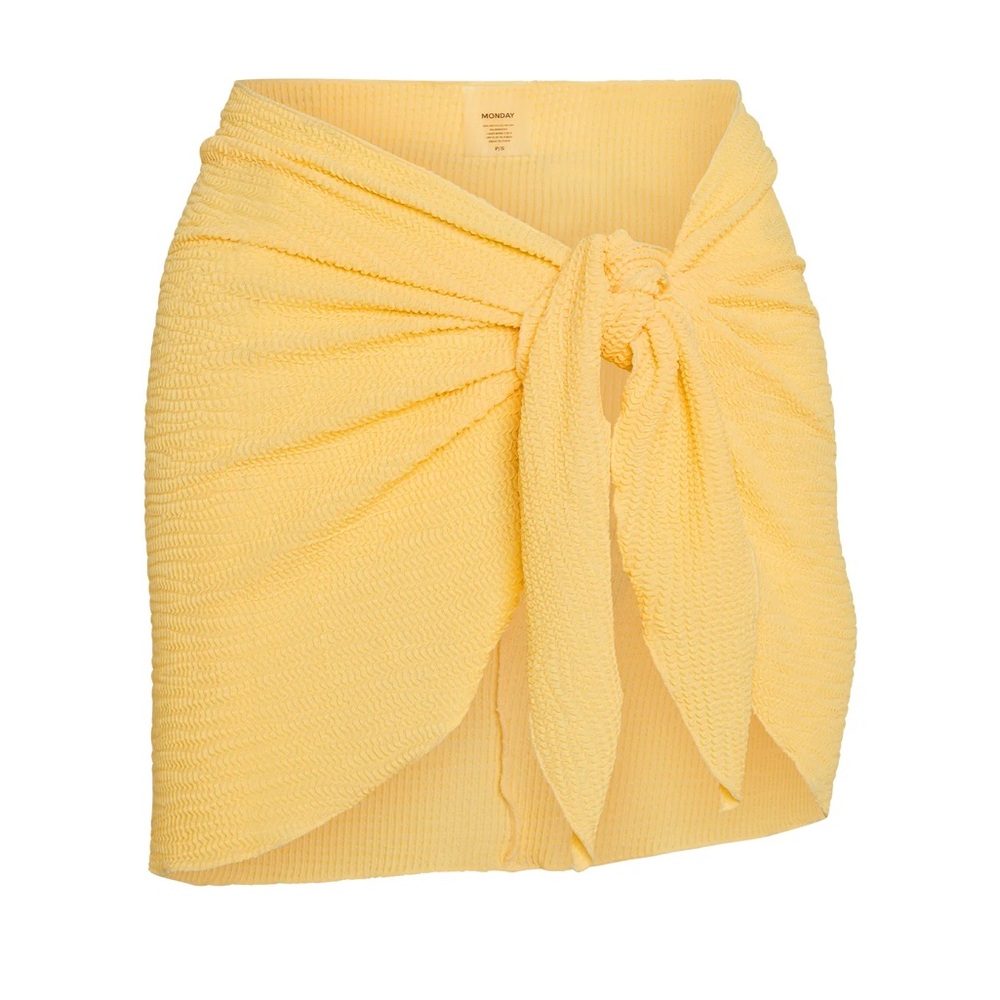 NWT MONDAY SWIMWEAR ST. BARTH'S SKIRT - HONEY CRINKLE